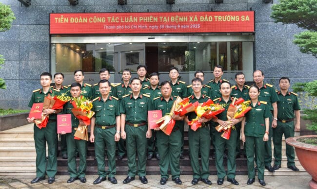 Bệnh viện Quân y 175 tổ chức Lễ tiễn đoàn luân phiên công tác tại Bệnh xá đảo Trường Sa đợt 2 năm 2025