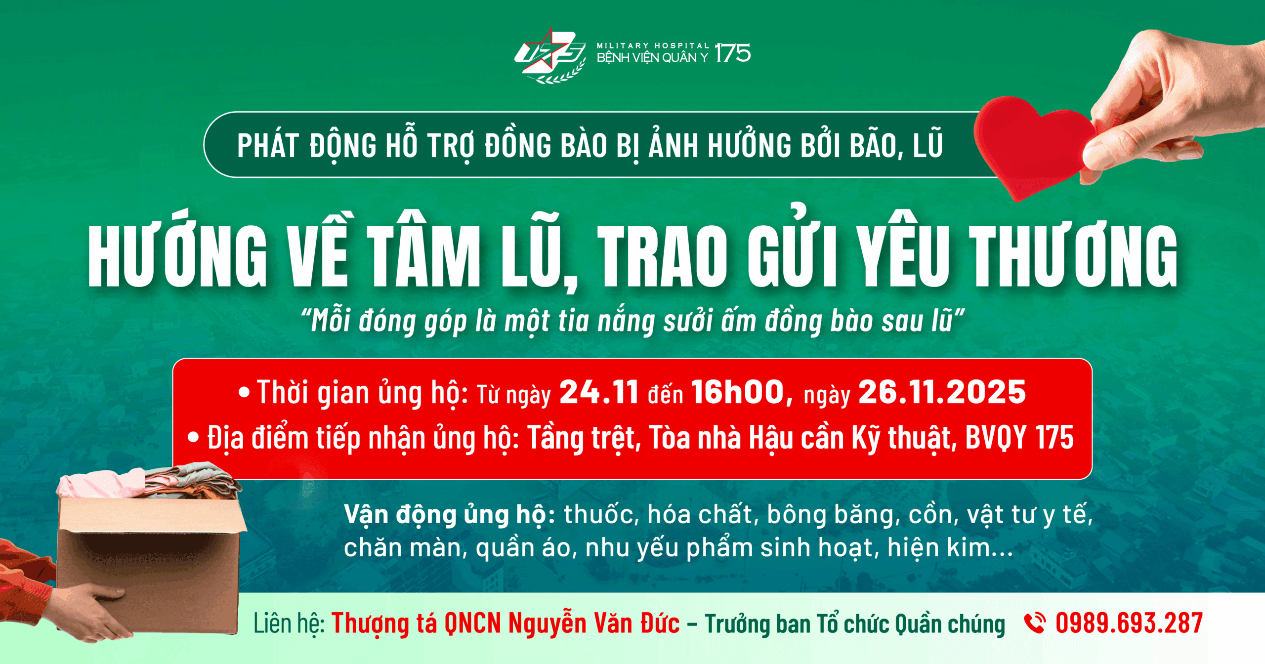 HƯỚNG VỀ TÂM LŨ, TRAO GỬI YÊU THƯƠNG