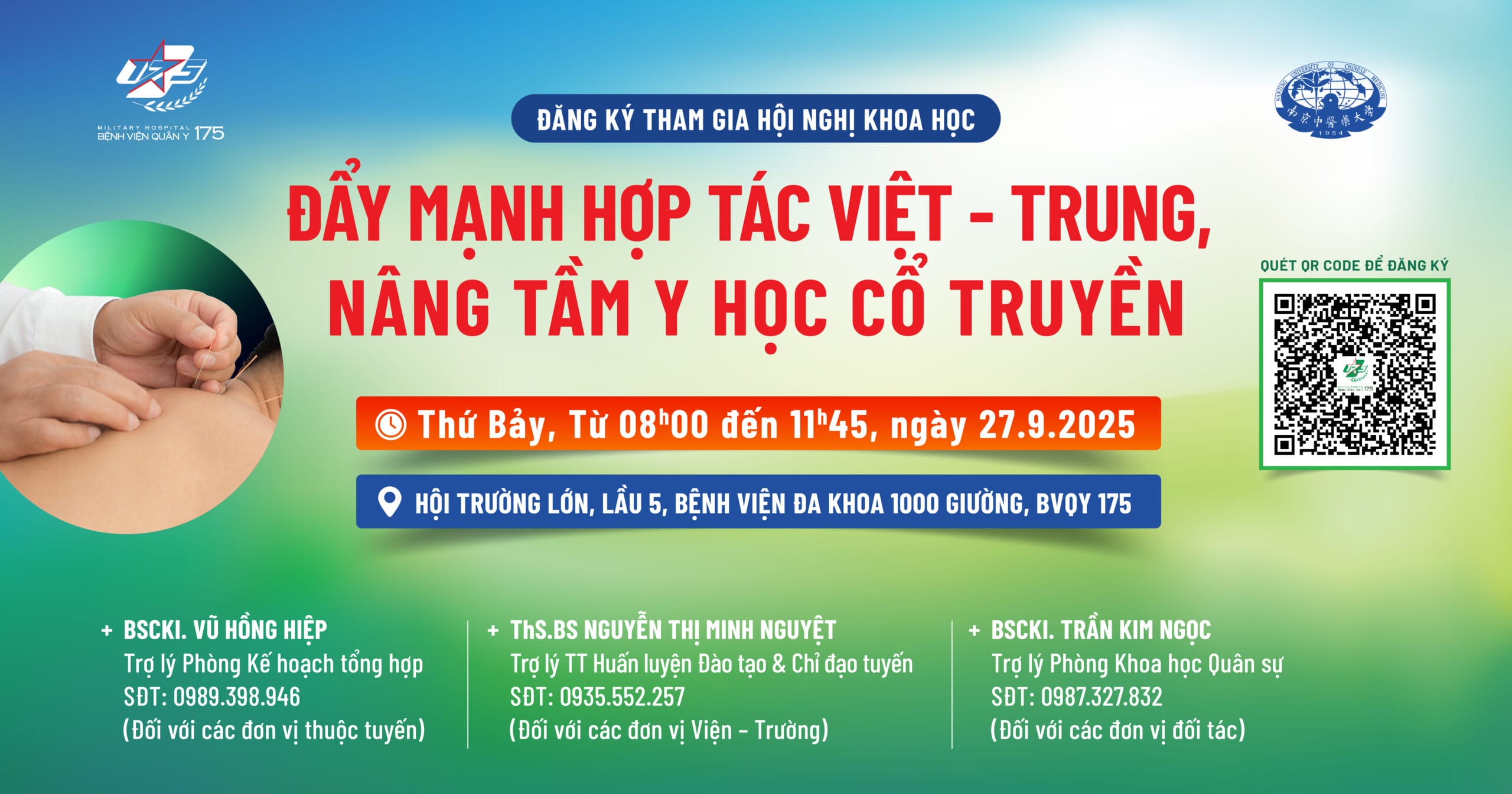 Thông báo đăng ký tham gia Hội nghị Khoa học “Đẩy mạnh hợp tác Việt – Trung, nâng tầm Y học cổ truyền” 